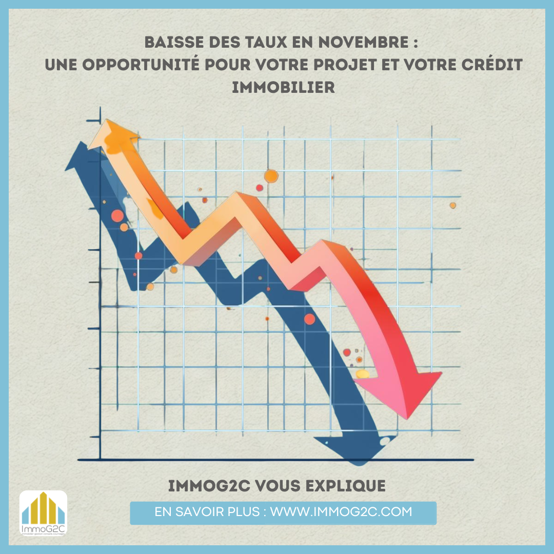 Baisse des taux en novembre : une opportunité pour votre projet et votre crédit immobilier — Immog2C vous explique Baisse des taux en novembre : une opportunité pour votre projet et votre crédit immobilier — Immog2C vous explique