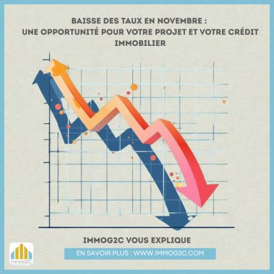 Baisse des taux en novembre : une opportunité pour votre projet et votre crédit immobilier — Immog2C vous explique