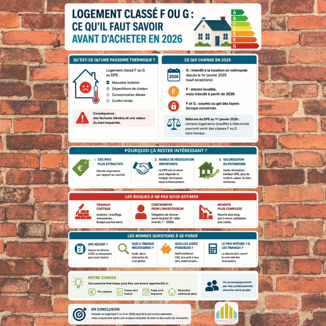 Logement class&eacute; F ou G - ce qu'il faut savoir avant d'acheter en 2026