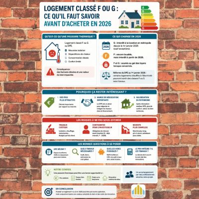 Logement classé F ou G : ce qu'il faut savoir avant d'acheter en 2026